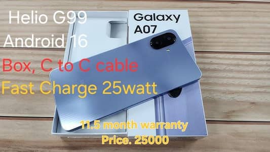 Samsung A07. box open  new mobile