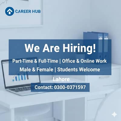 Hiring energetic candidates for office and online work Apply now