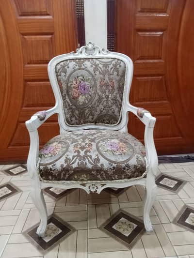 Set of 2 Sofa Chairs with one Wooden Trolly