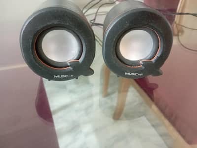 Music F speakers good volume for indoor