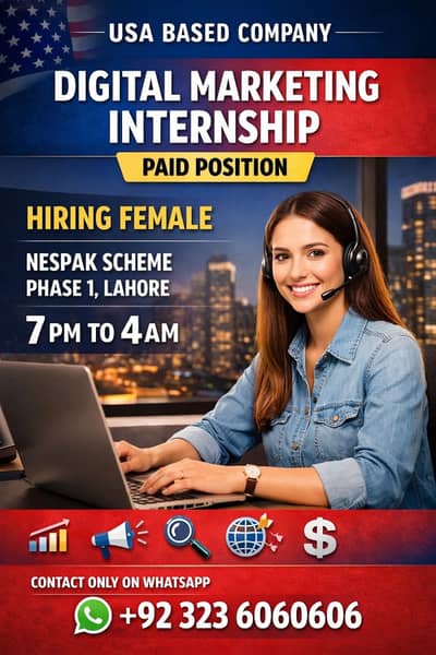Paid Digital Marketing  Internship (Female)