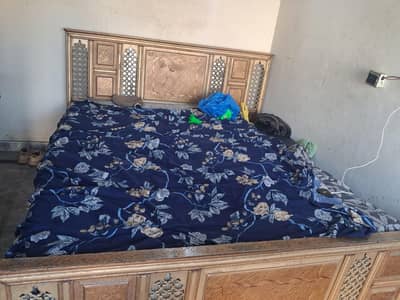 Double bed with spring matris