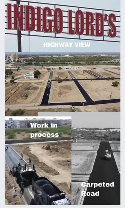 119 SQ YARDS SINGLE BELT PARK FACE PLOT IS UP FOR SALE IN THE BOUNDARY WALL SOCIETY OF SCHEME 33 INDIGO LORDS VALLEY.