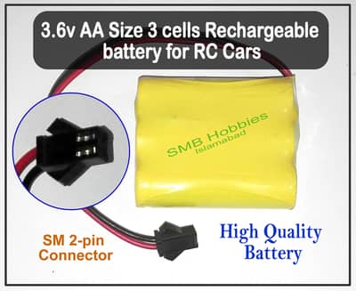 RC Car Battery 3.6v 4.8v 6v NiMH NiCd Li Ion batteries