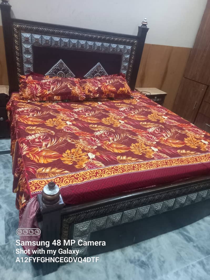 Double Bed With Side Table & Dressing 3