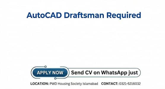 Urgent Hiring: Experienced AutoCAD Draftsman / Operator