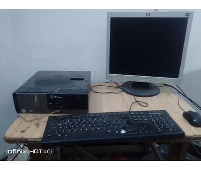 computer  full set hei.  (CPU Dell) + (HP screen) +mouse+keyboard