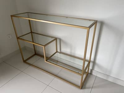 Glass console table