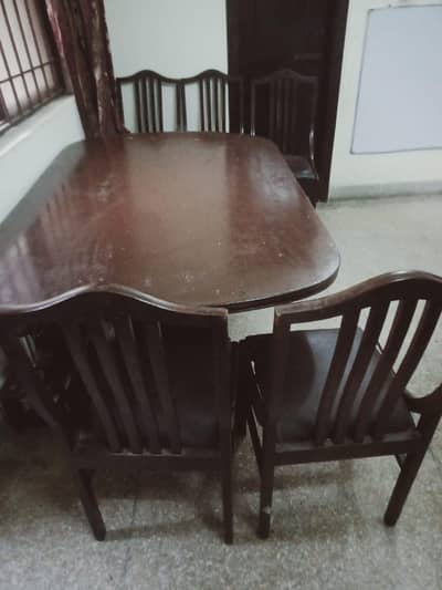 Large Dinning Table with 6 chairs