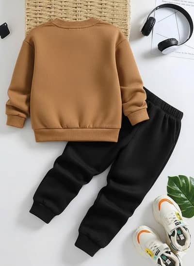 2 Pcs Girl's Polyester Printed Tracksuit