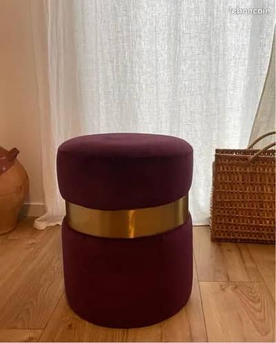 velvet ottoman   available limited stock delivery within 2 to 3  days