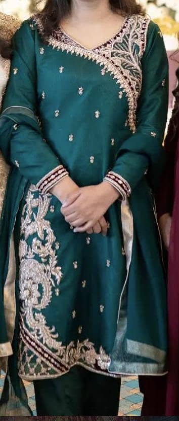 ready to wear emerald green 3 piece suit