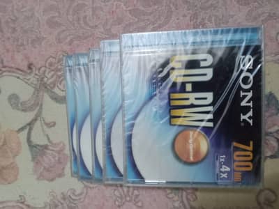 SONY BRAND NEW CD RW 5 PCS