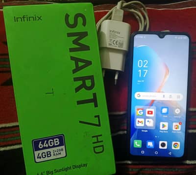 Infinix smart 7hd Mobile 4+ 64 Memory  with Box
