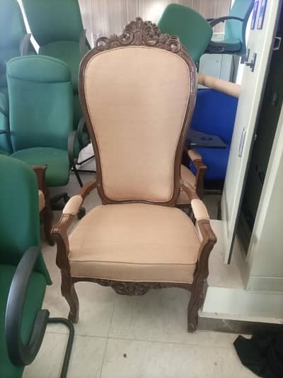 Table and chair pure shesham wood high back