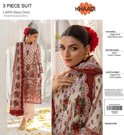 khaadi unstitched lawn