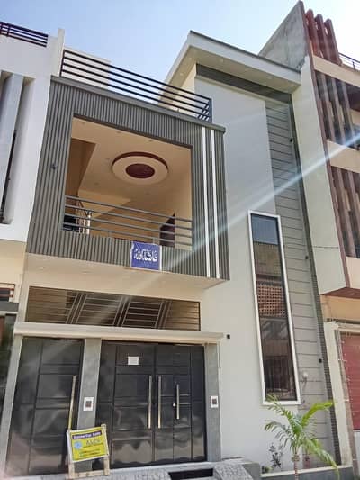 This Is A Single Belt House With Extra Land And Super Luxurious House  Brand New 120 Square Yard Ground Plus 1, Luxurious House, 30 Feet Wide Road In One Of The Most Renowned Society Of Scheme 33 PS CITY I, Scheme 33 Near Alazhar Garden