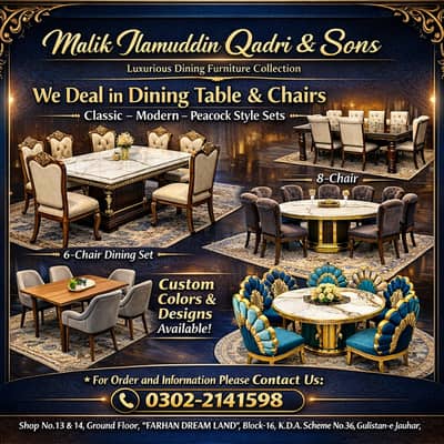 6 seater dining table/UV top table/metal steel chair/luxury dining set