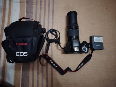 Canon 600d dslr camera and camera 75-300mm  telephoto lens for sale.