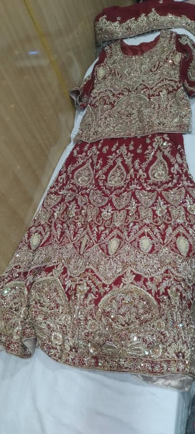 bridal dress Lahnga With Jewellery