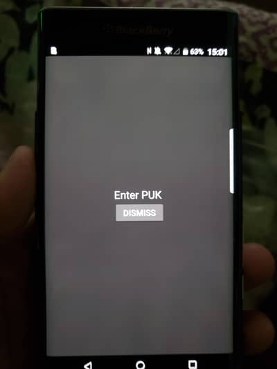 blackberry prive sim  locked  for use or parts