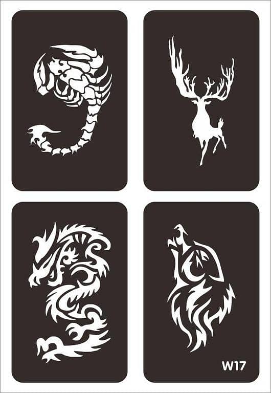 Animals Tattoo Stickers Waterproof Set by aizal collection for Girls and Boys