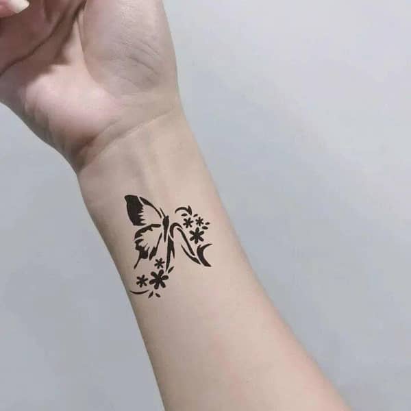 1sheet Floral Tattoo Stencil