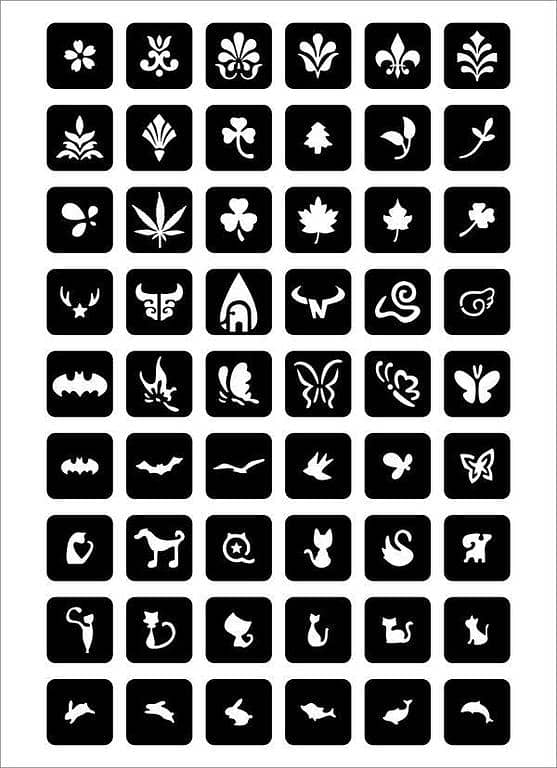 Flora & Fauna Tattoo Stickers by aizal collection – 54 Waterproof Floral & Animal Mehndi-Style Temporary Tattoos