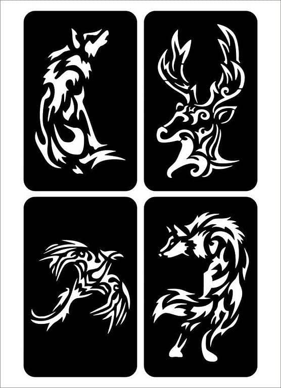 Animals Tattoo Stickers Waterproof Set by aizal collection – Tattoos for Girls & Boys