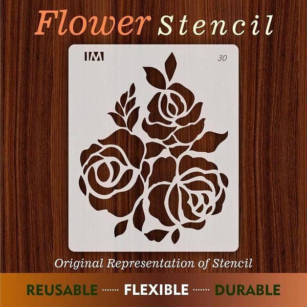 floral reusable stencil. ID#30