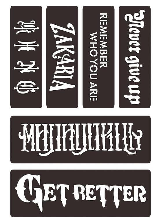 Ancient Script Tattoos -03 | Aizal Collection | Tattoo Art Studio | Custom Tattoo Work