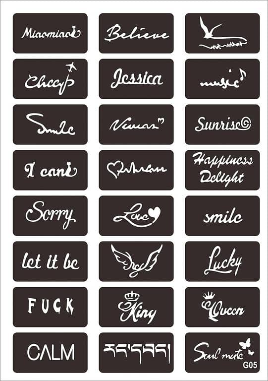 Font Type Tattoo -02 | Aizal Collection | Tattoo Art Studio | Custom Tattoo Work