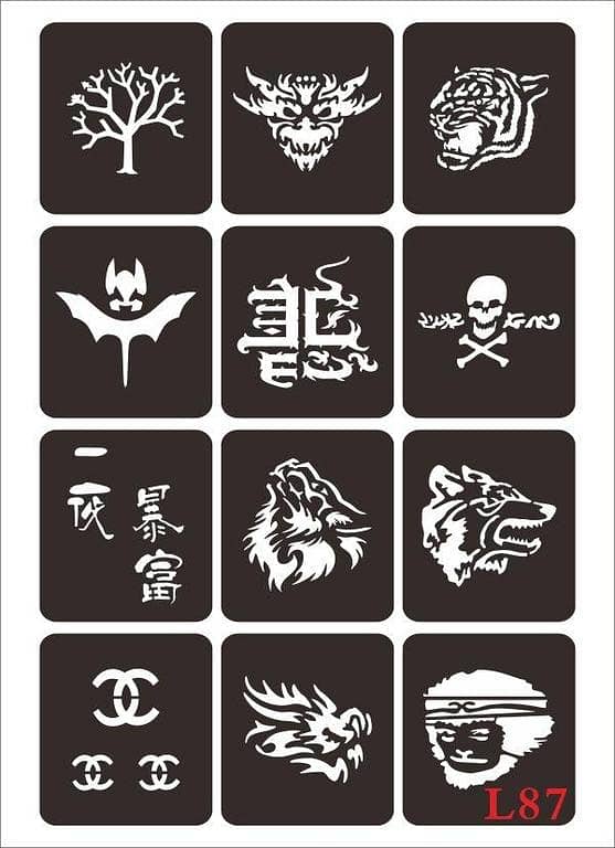 Animals Tattoo Stickers Waterproof Set by aizal collection (Tattoo Stickers Mehndi Theme)