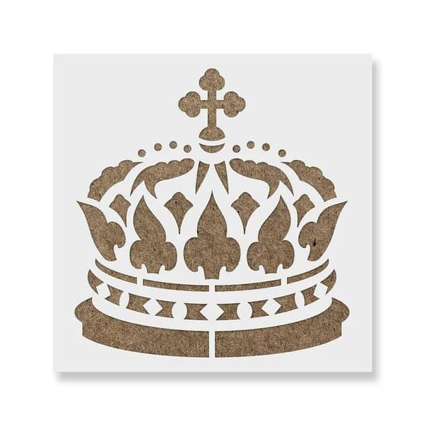 Queen Crown Stencil | Aizal Collection | Custom Size Available — 18 x 18