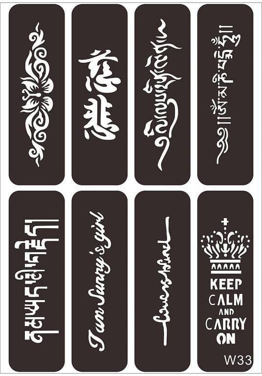 Ancient Script Tattoos -06 (Aizal collection) | Tattoo Art Studio - Custom Tattoo Work