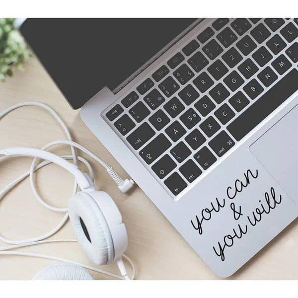 Rising Arts-0.6 x 0.6 Inches; you can you will Laptop Sticker Vinyl Decal Cool Design laptop Skin - Black