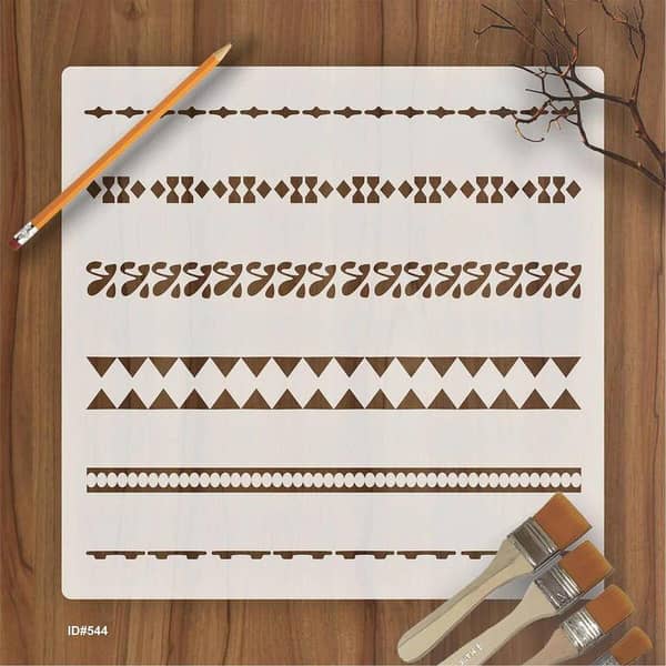 Border Pattern Stencil Wall Painting Scrapbook Coloring Embossing Album Decorative Card Template. ID #545