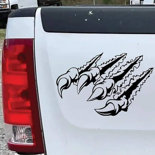 ClawPaw Scratch Mark Bird Car Vinyl Sticker, Black, 12 x 8 inches, self-adhesive