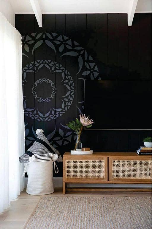 Floral Vintage round border Reusable Stencil For Canvas And Wall Painting. ID#260