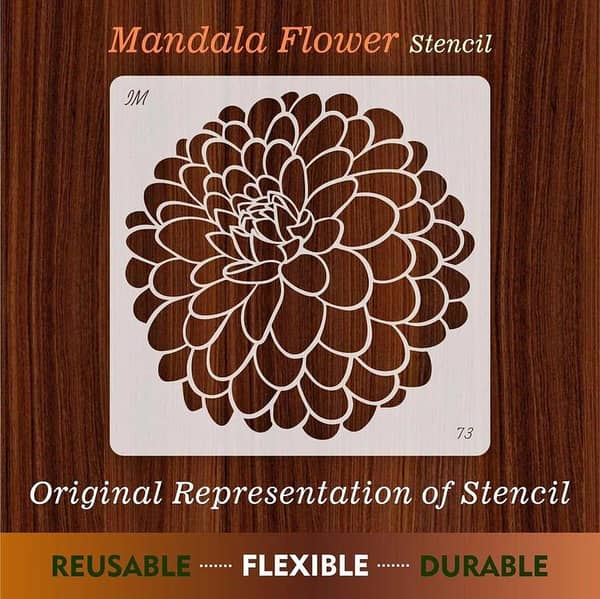 Mandala Flower Reusable Stencil for Canvas and Wall Painting - ID#73