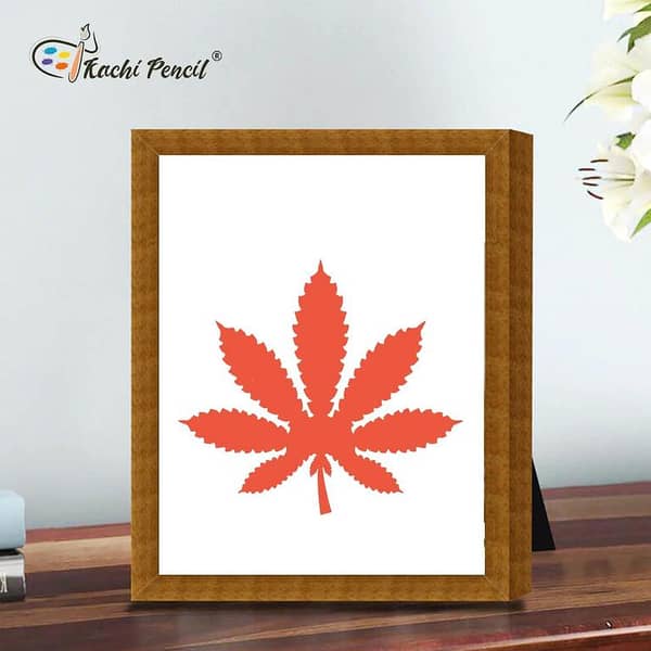 Leaf Design Stencil by Kachi Pencil – 6x6 Inch Reusable Stencil for Fabric, Glass, Wall and DIY Projects (Aizal Collection)