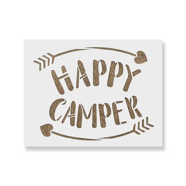 Happy Camper Arrows Stencil | Aizal collection – 18 x 18 cm