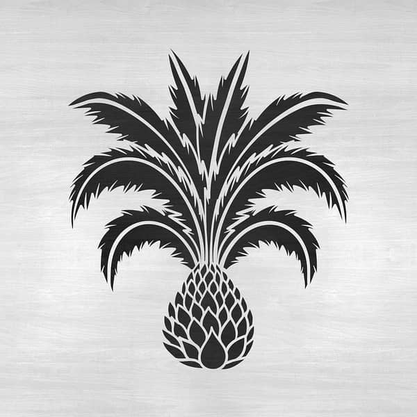 Palm Tree Stencil – 14x14 inch reusable sheet for wall, canvas, wood & crafts by Aizal Collection