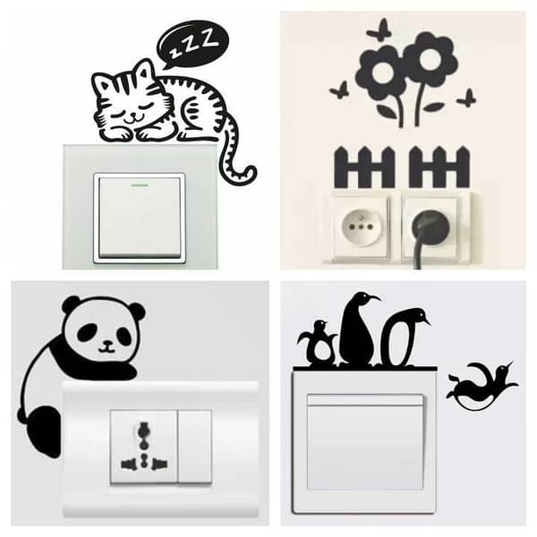 Pack of 4 SwitchBoard cartoon wall decals
