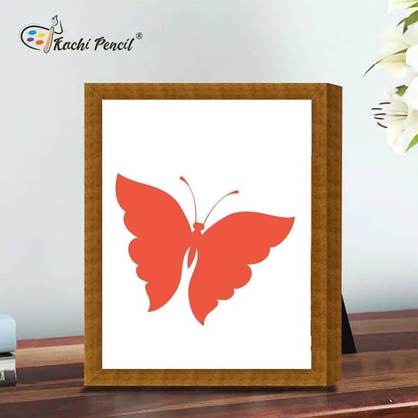 Butterfly Design Stencil by Kachi Pencil – 6x6 Inch Reusable Stencil for Fabric, Glass, Wall and DIY Crafts | Aizal Collection