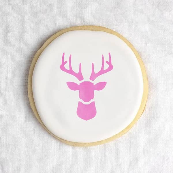 Deer Head Cookie Stencil | Aizal collection, 18x18 cm (custom sizes available)