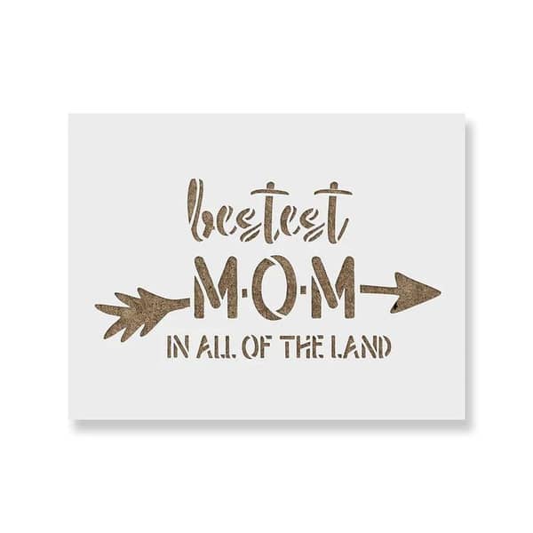 Bestest Mom Stencil | Aizal collection | Stencil for wall | Custom size available | 18 x 18