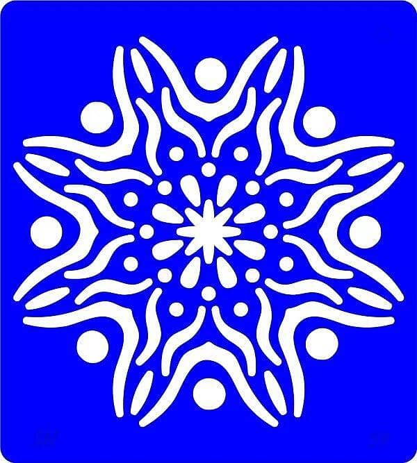 Aster Flower Pattern Reusable Stencil for Airbrush, Wall Art, and DIY Crafts