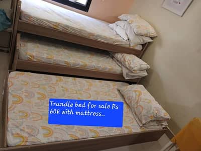 Kids bed || Single bed || Triple bed 3 in 1 with mattress || Bunk bed