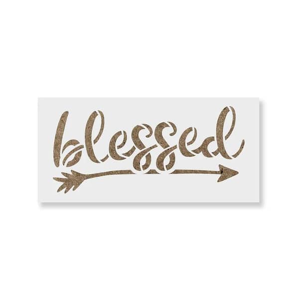 Blessed Arrow Stencil by Aizal Collection — Wall Stencil, Custom Size Available, 18 x 18